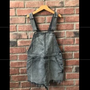 distressed skirt overalls worn once size 0
